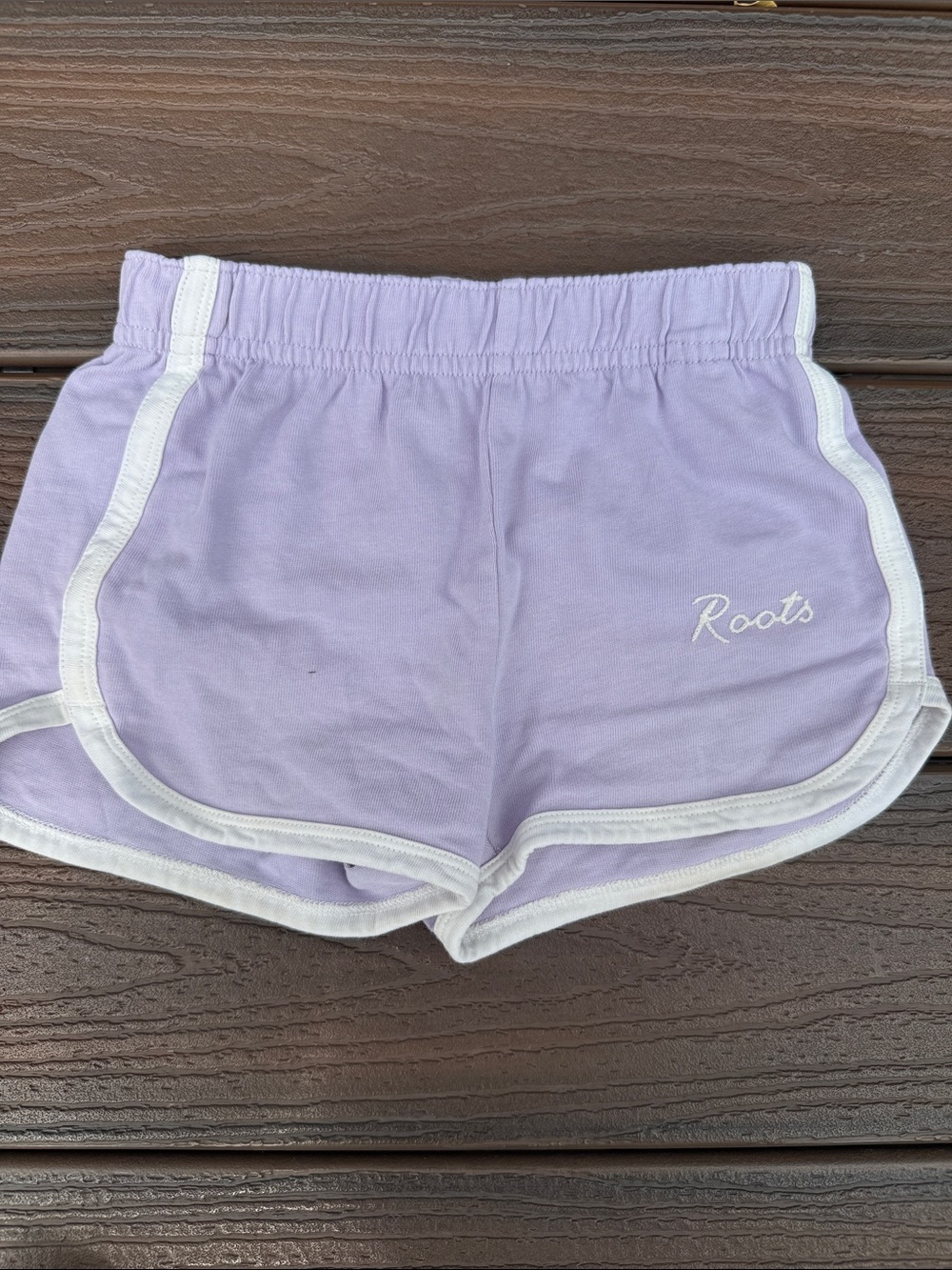 Roots Lavender Athletic Shorts with White Trim